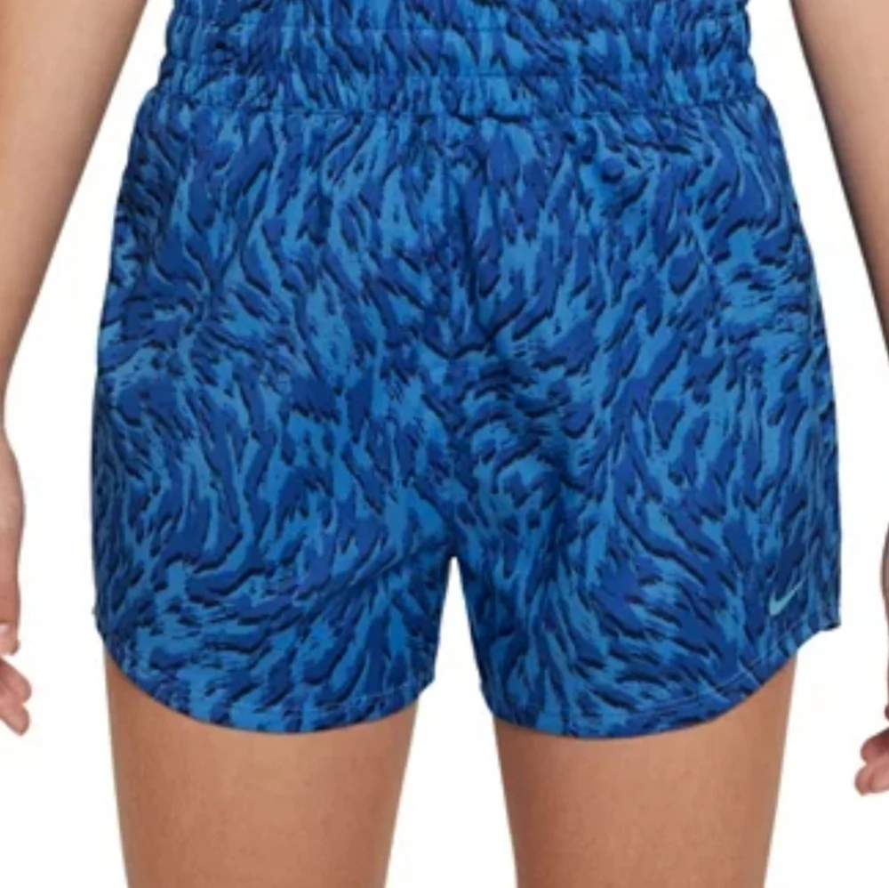 Nike Girls’ One Woven High Rise Printed Shorts: BLUE: NEW WITH TAGS: SIZE XL